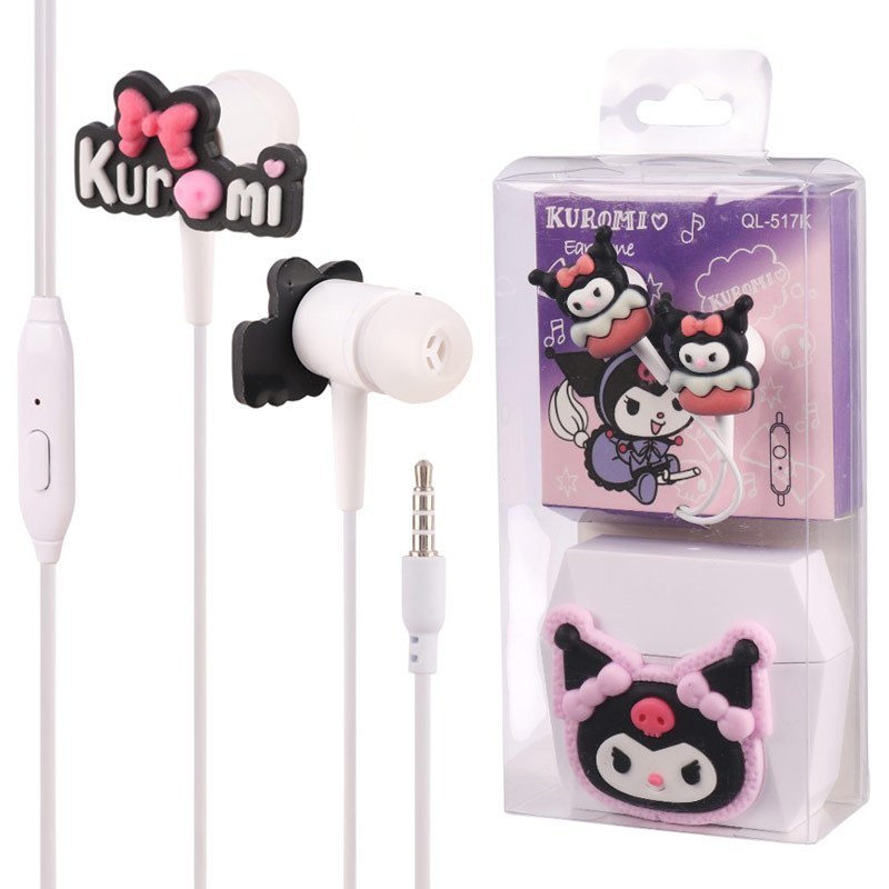 هندزفری باسیم Kuromi مدل QL-517K